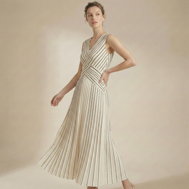 The Monaco Bias-Stripe Maxi